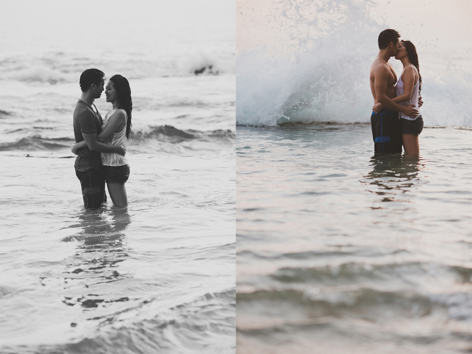 laguna beach waves engagement photo, sexy southern california wedding photographer jason huang