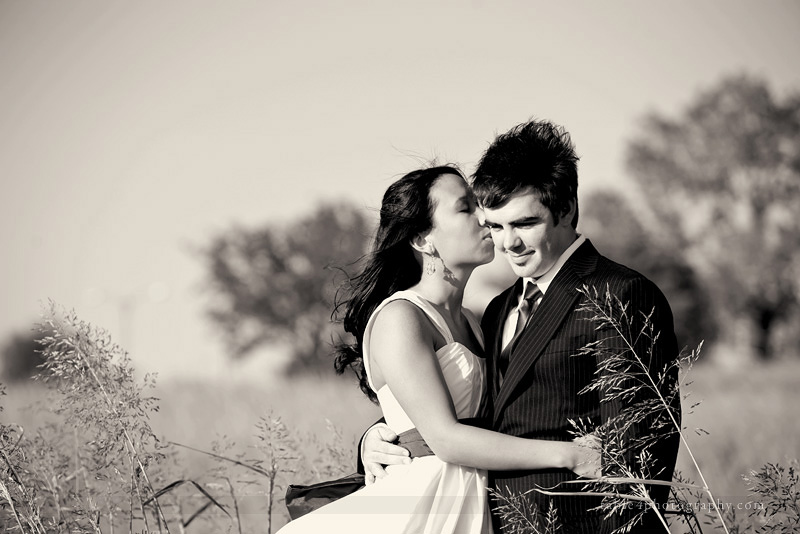 white rock lake wedding picture