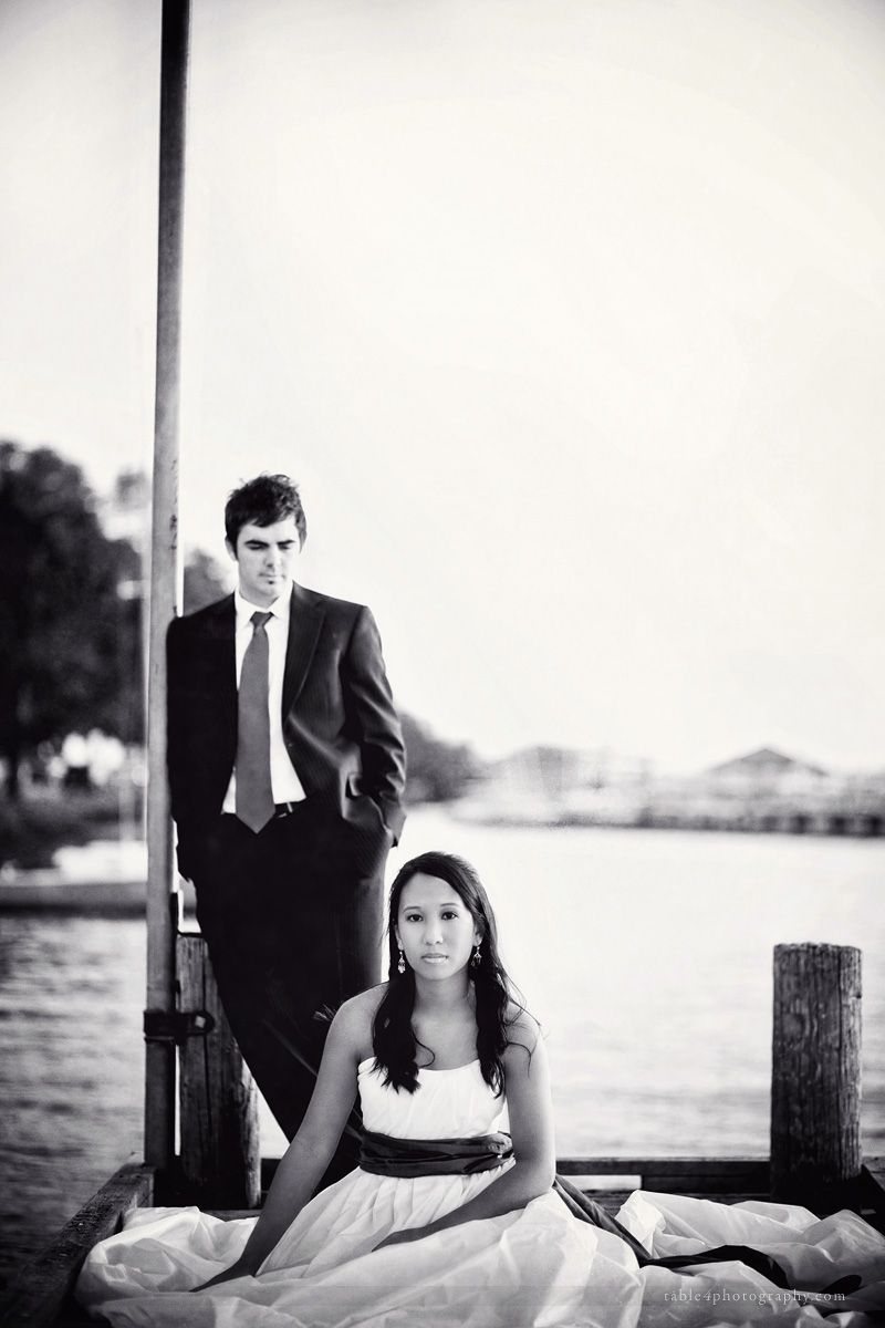 white rock lake wedding picture