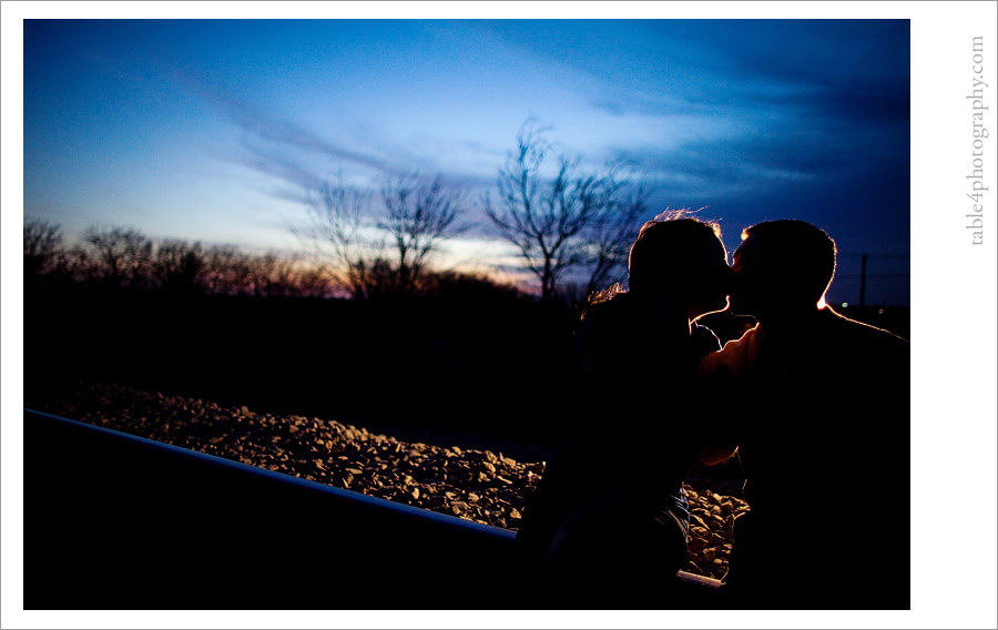 sunset engagement image