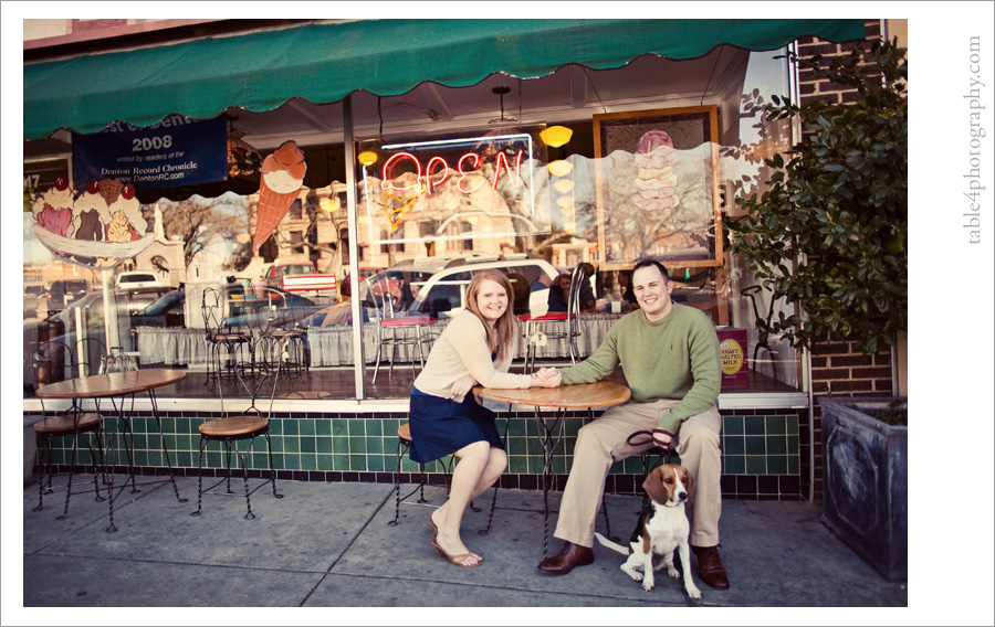 downtown denton, tx engagement pictures