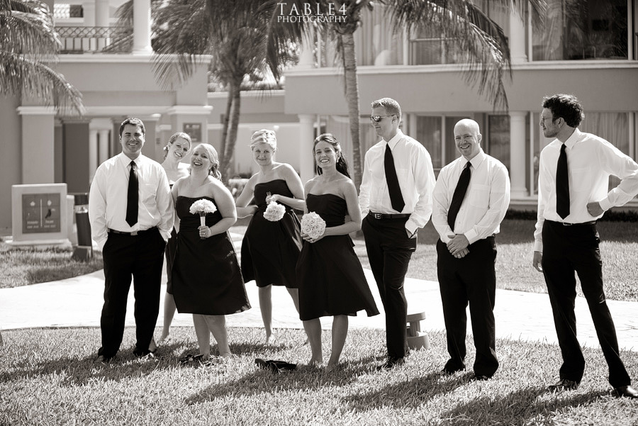 moon palace, cancun, mexico wedding images, beach wedding party picture