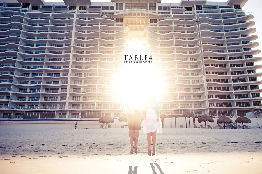 moon palace, cancun, mexico wedding images, beach wedding party picture