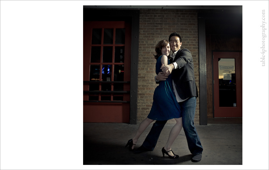 austin tx engagement photos, downtown, dancing