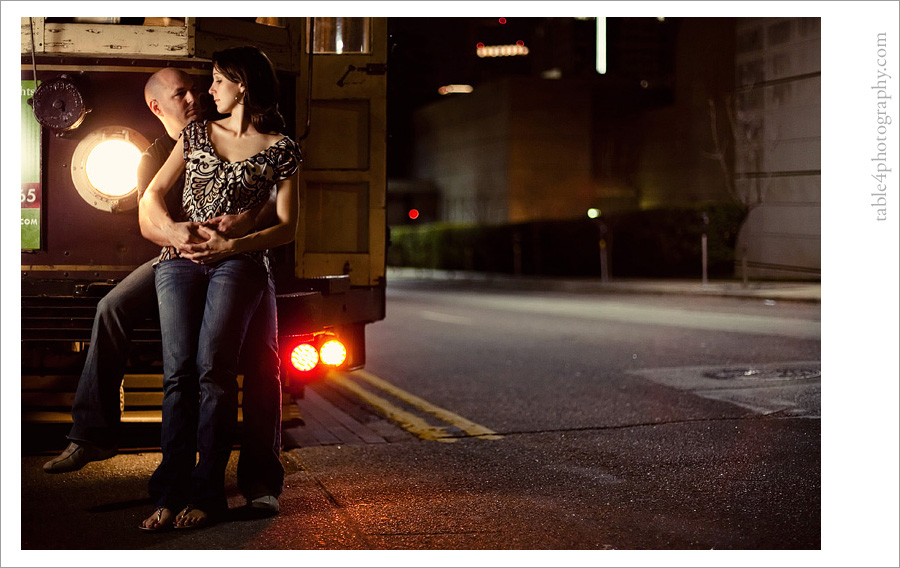 downtown dallas mckinney avenue trolley engagement image