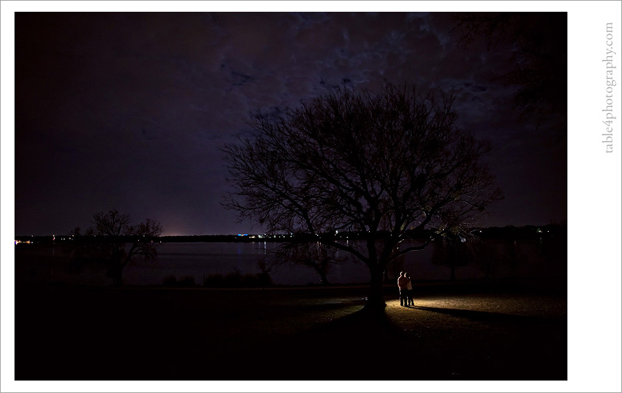 white rock lake engagement image