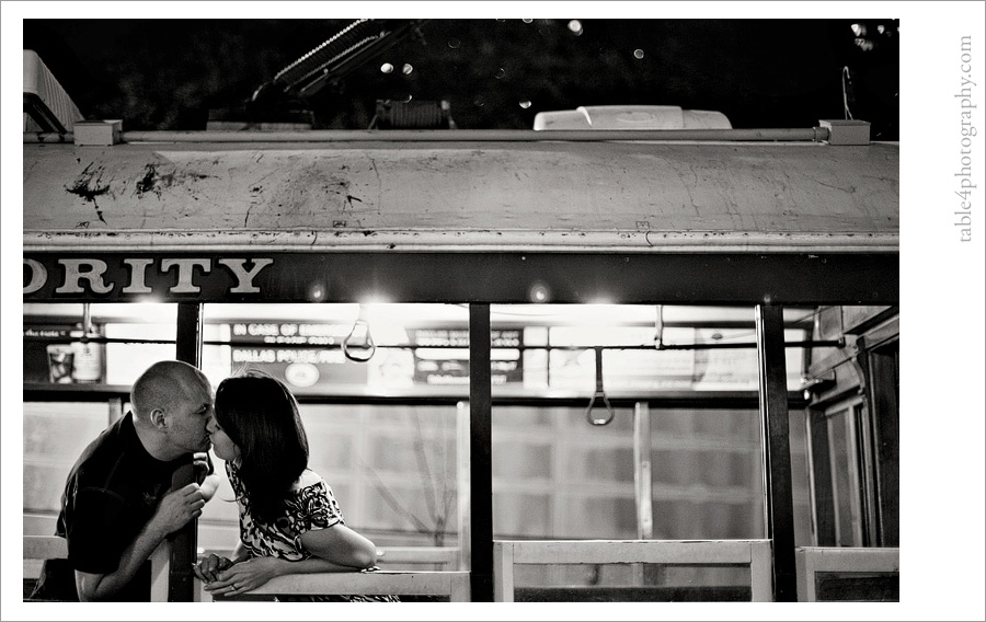 downtown dallas mckinney avenue trolley engagement image