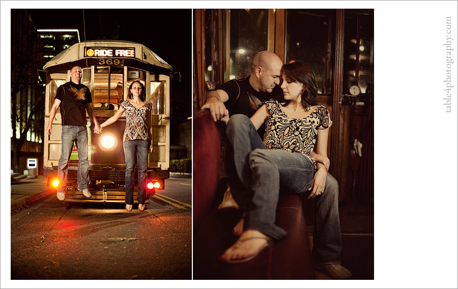 downtown dallas mckinney avenue trolley engagement image