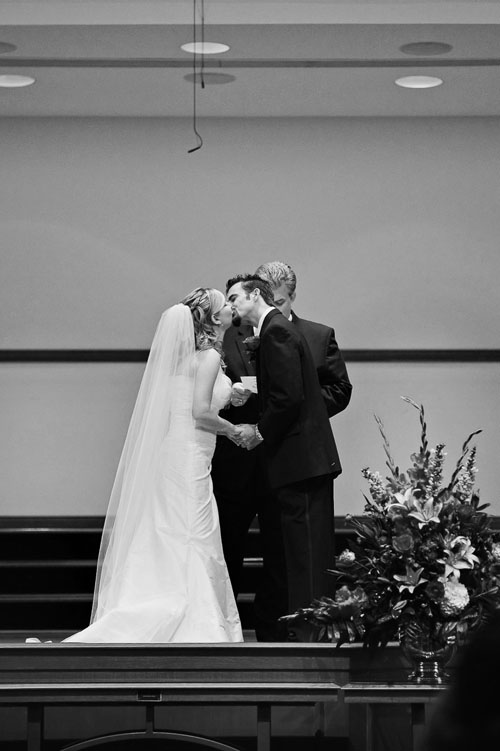 first kiss wedding image