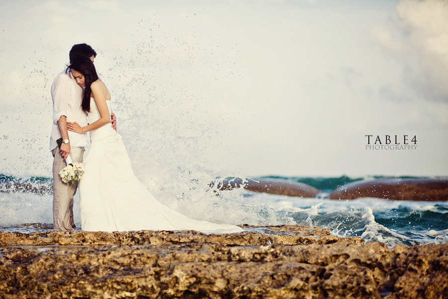 playa del carmen mexico beach wedding image