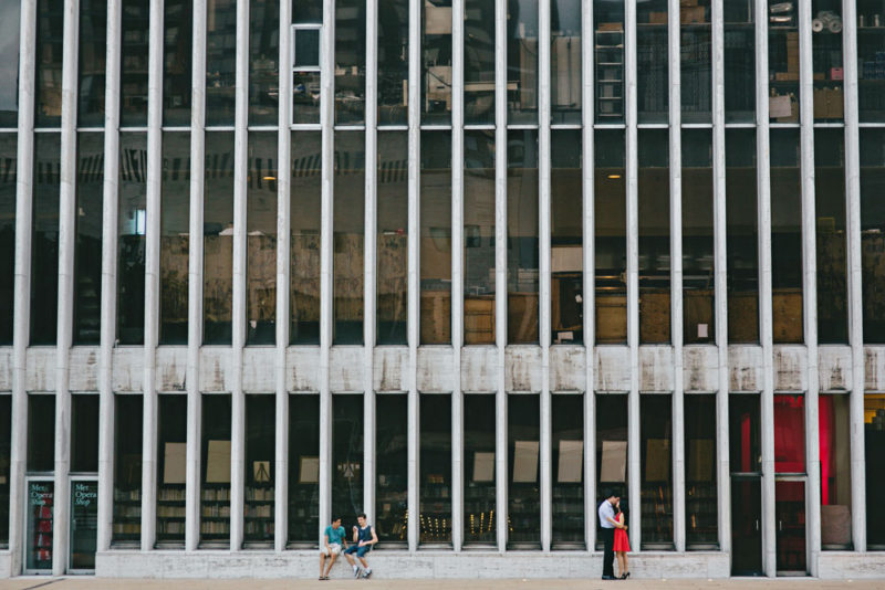 new york city lincoln center engagement photo